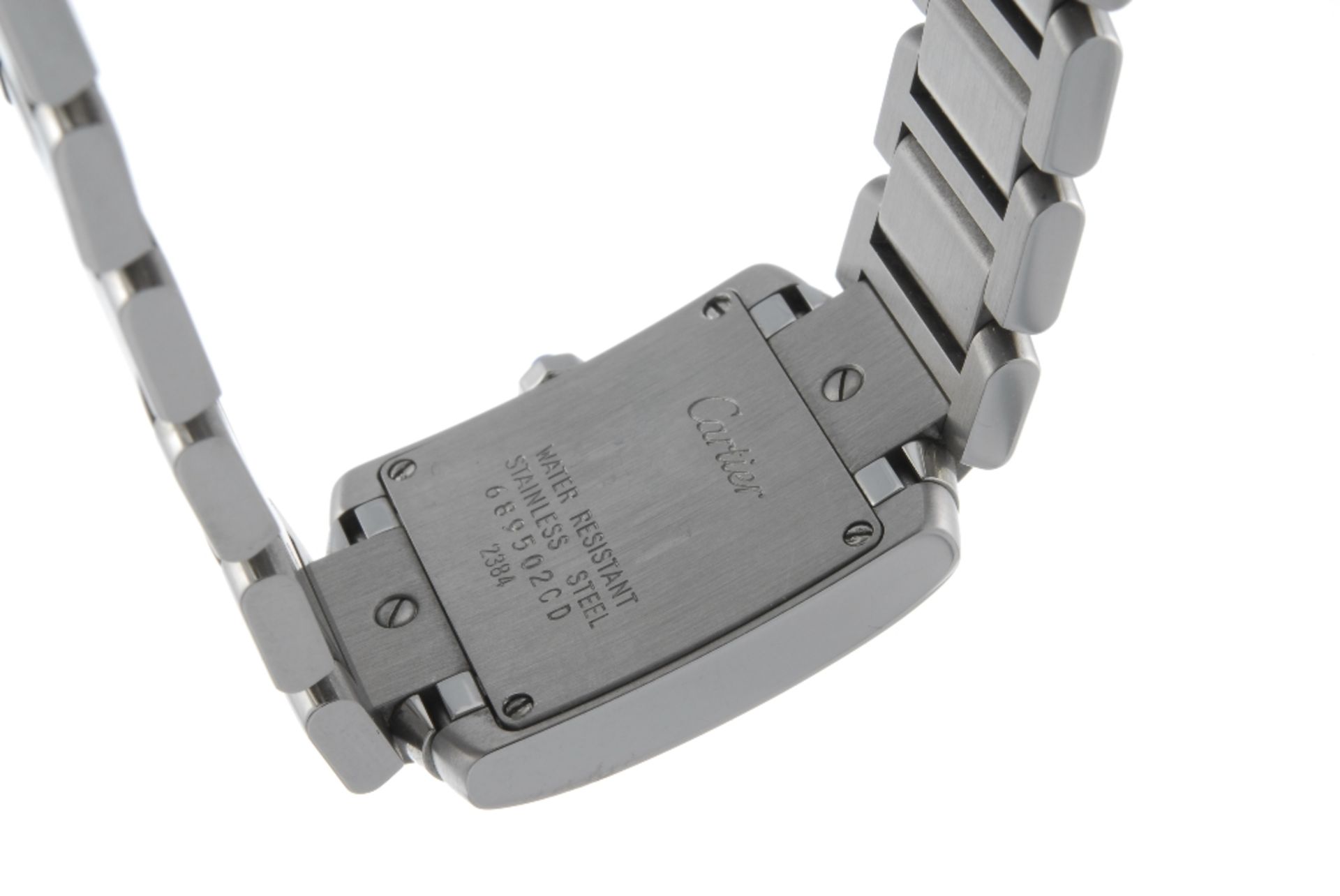 CARTIER - a Tank Francaise bracelet watch. Stainless steel case. Reference 2384, serial 689502CD. - Image 2 of 4