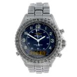BREITLING - a gentleman's Aeromarine Intruder bracelet watch. Stainless steel case with calibrated