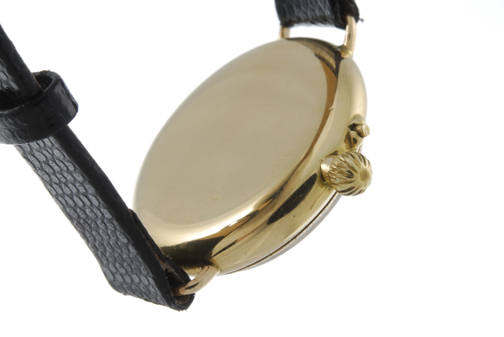 A gentleman's wrist watch. 18ct yellow gold case, import hallmarked Glasgow 1923. Numbered 308787. - Image 3 of 4