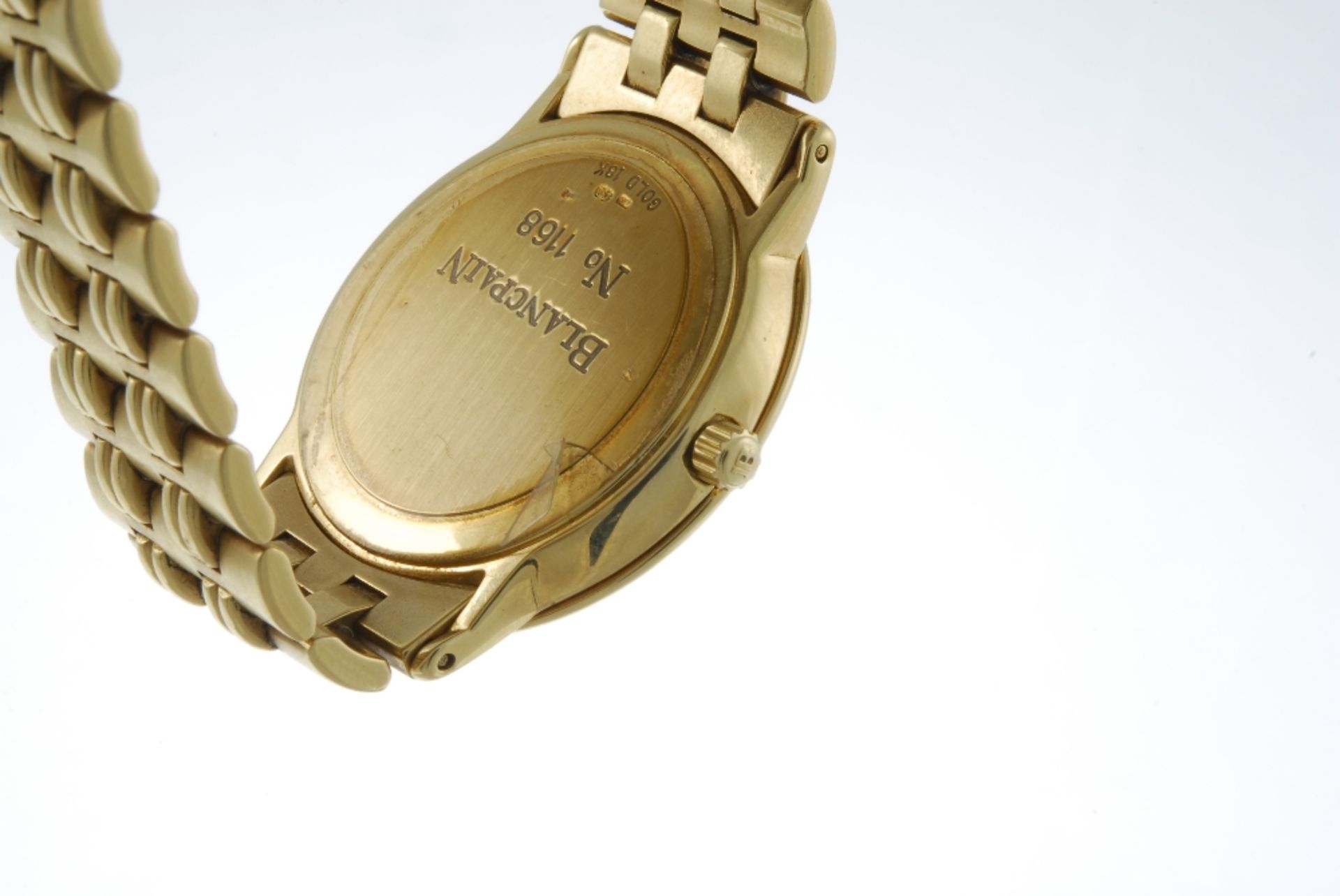 BLANCPAIN - a gentleman's bracelet watch. 18ct yellow gold case. Numbered 1168. Signed automatic - Image 2 of 4