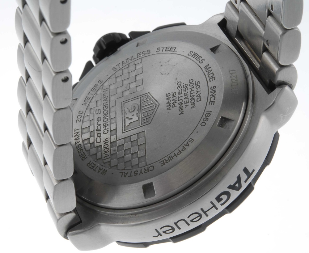 TAG HEUER - a gentleman's Formula 1 Calibre S chronograph bracelet watch. Stainless steel case - Image 3 of 4