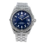 BREITLING - a gentleman's Windrider Wings bracelet watch. Stainless steel case with calibrated