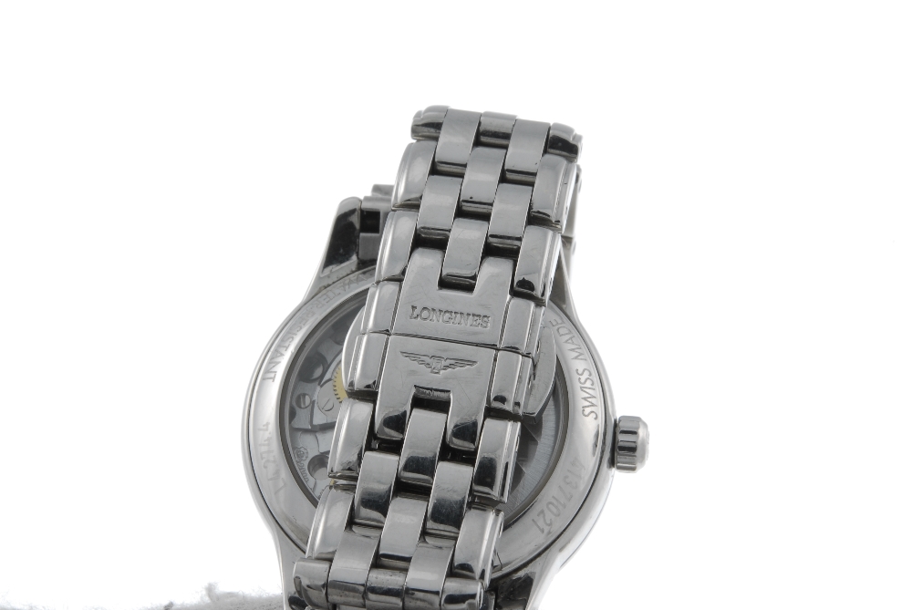 LONGINES - a lady's Flagship bracelet watch. Stainless steel case with exhibition case back. - Image 4 of 4