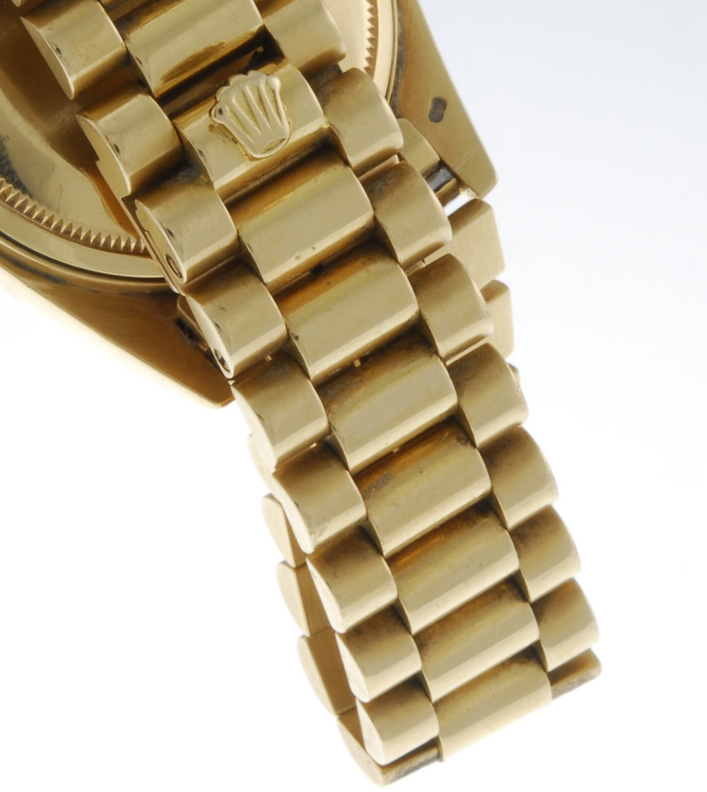 ROLEX - a gentleman's Oyster Perpetual Day-Date bracelet watch. Circa 1984. 18ct yellow gold case - Image 4 of 4