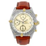 BREITLING - a gentleman's Chronomat chronograph wrist watch. Stainless steel case with calibrated