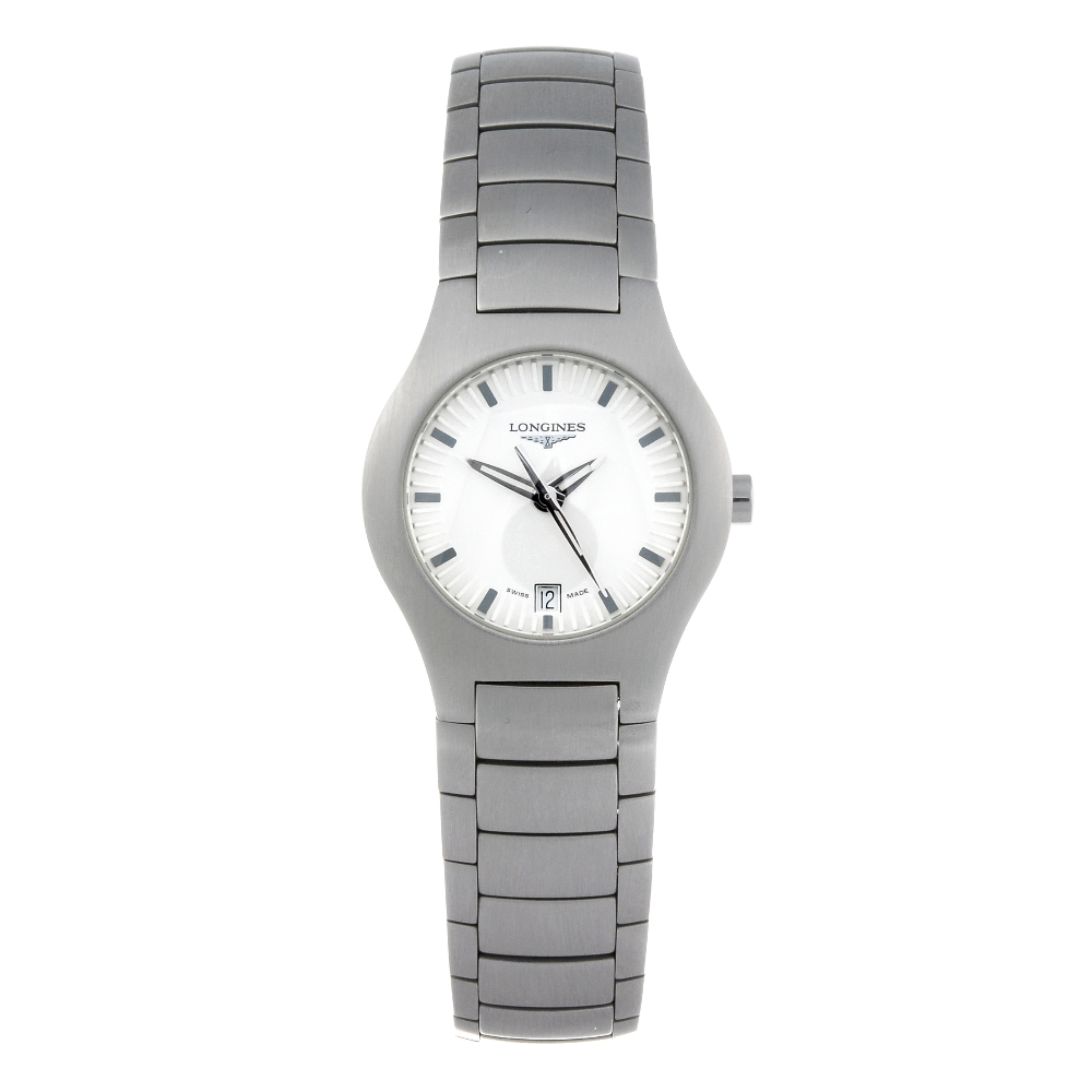 LONGINES - a lady's Oposition bracelet watch. Stainless steel case. Reference L3 117 4, serial