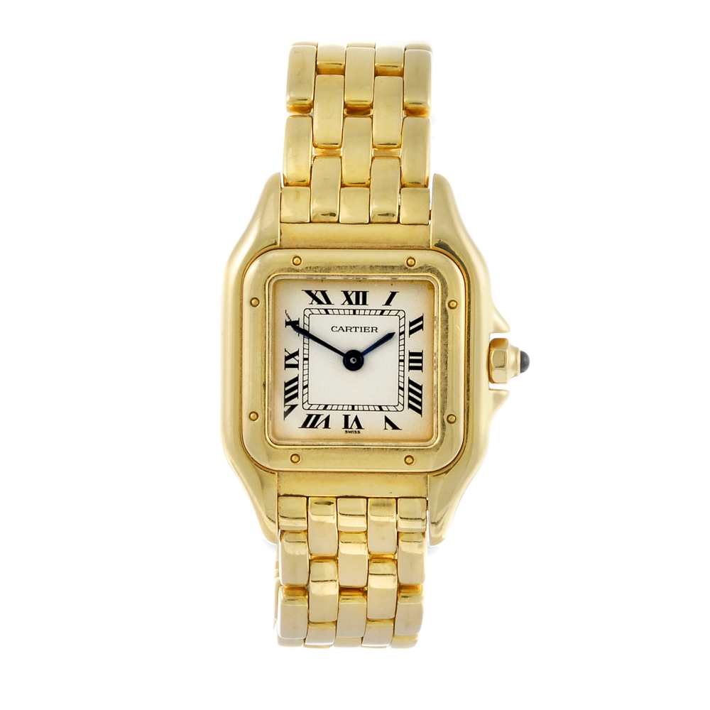 CARTIER - a Panthere bracelet watch.18ct yellow gold case. Reference 1070, serial MG281927. Signed