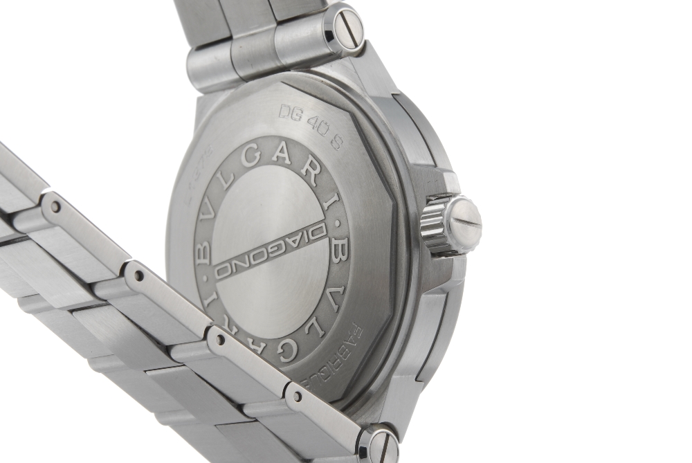 BULGARI - a gentleman's Diagono bracelet watch. Stainless steel case. Reference DG 40 S, serial - Image 3 of 4