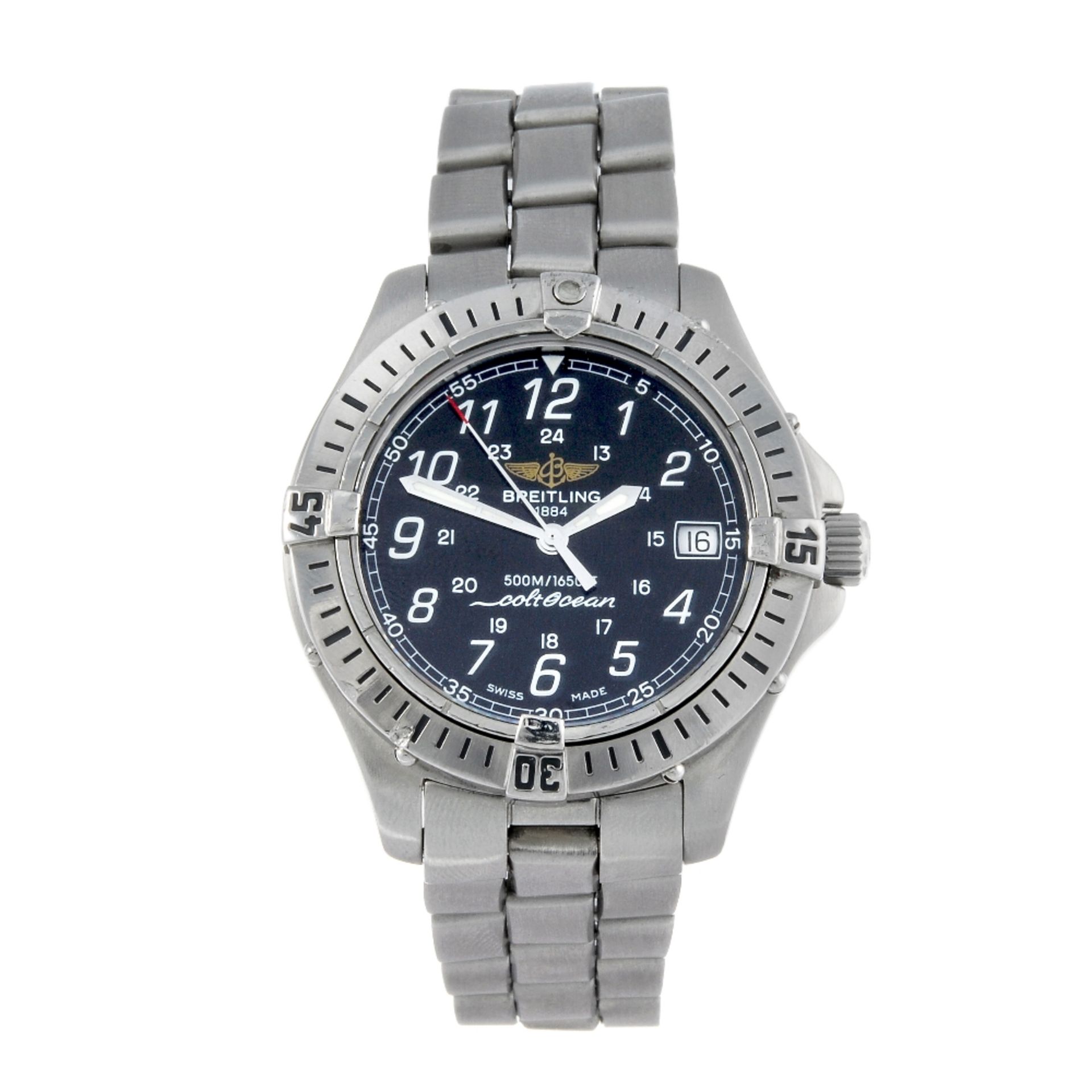 BREITLING - a gentleman's Aeromarine Colt bracelet watch. Stainless steel case with calibrated