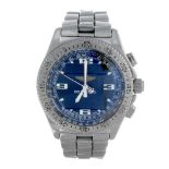 BREITLING - a gentleman's Professional B-1 chronograph bracelet watch. Stainless steel case with