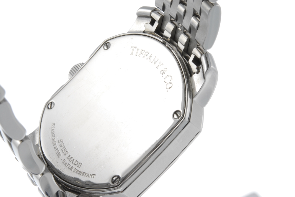 TIFFANY & CO. - a gentleman's chronograph bracelet watch. Stainless steel case. Numbered - Image 3 of 4