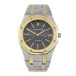 AUDEMARS PIGUET - a gentleman's Royal Oak bracelet watch. Stainless steel case with yellow metal