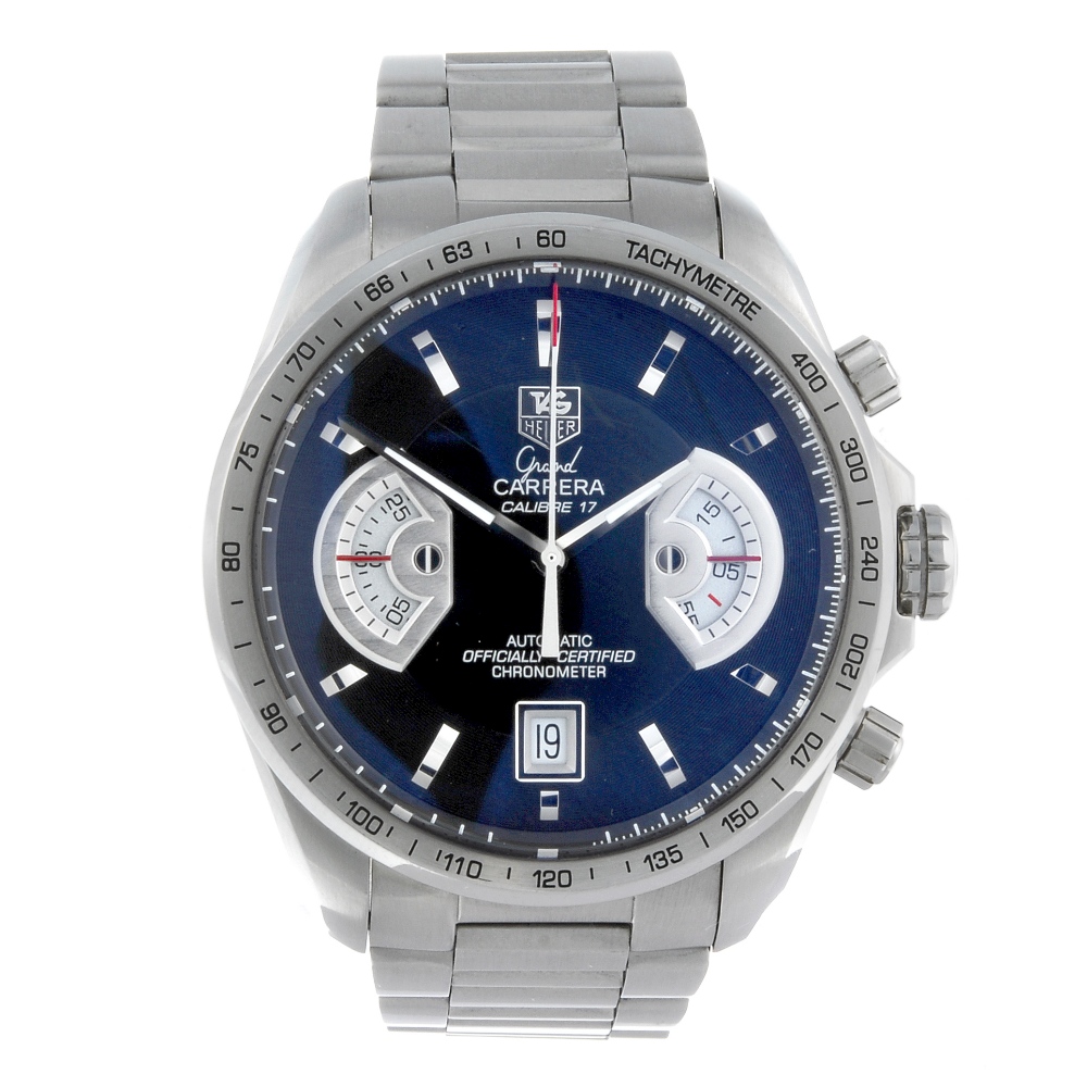 TAG HEUER - a gentleman's Grand Carrera chronograph bracelet watch. Stainless steel case with