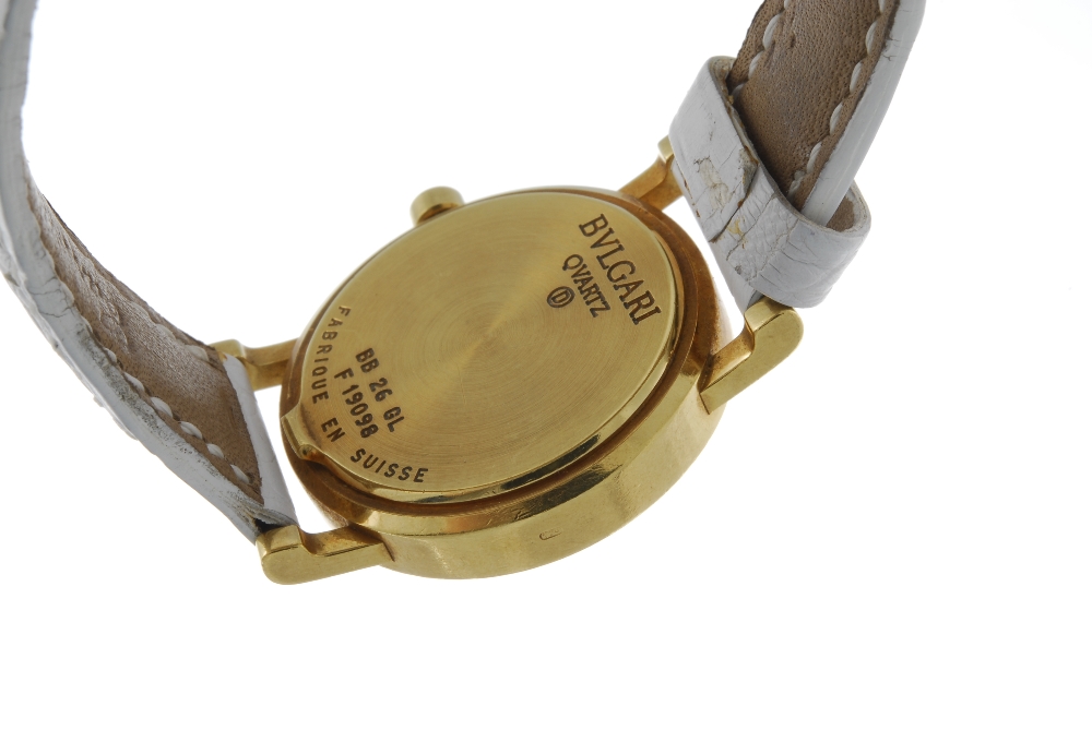 BULGARI - a lady's Bulgari wrist watch. Yellow metal case, stamped 18K 750 with poincon. Reference - Image 2 of 4