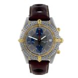 BREITLING - a gentleman's Windrider Chronomat chronograph wrist watch. Stainless steel case with