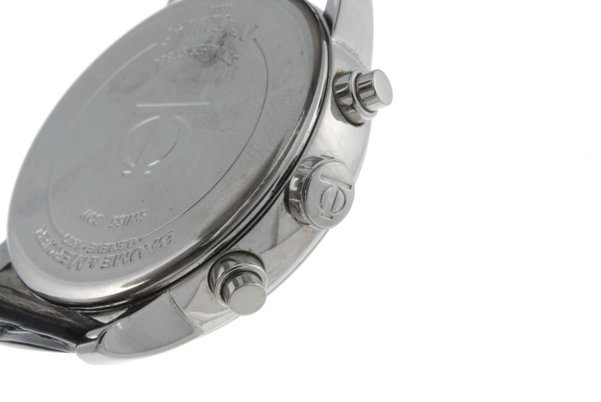 BAUME & MERCIER - a gentleman's Classima chronograph wrist watch. Stainless steel case. Reference - Image 2 of 4