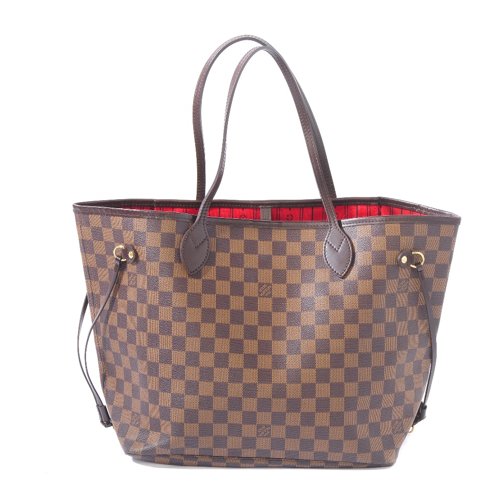 LOUIS VUITTON - a Damier Neverfull MM. Designed with a structured shape, featuring maker's Damier