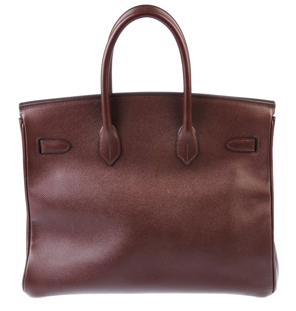 HERMES - a Togo 35cm Birkin handbag. Featuring a brown pebbled Togo leather exterior, dual rolled - Image 3 of 13
