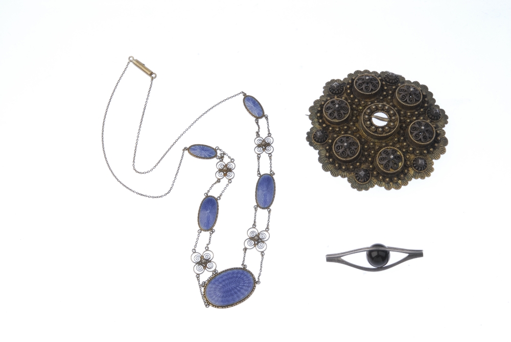 Three items of designer Scandinavian jewellery. To include a H. Opheim filigree brooch, a Marius - Image 2 of 2