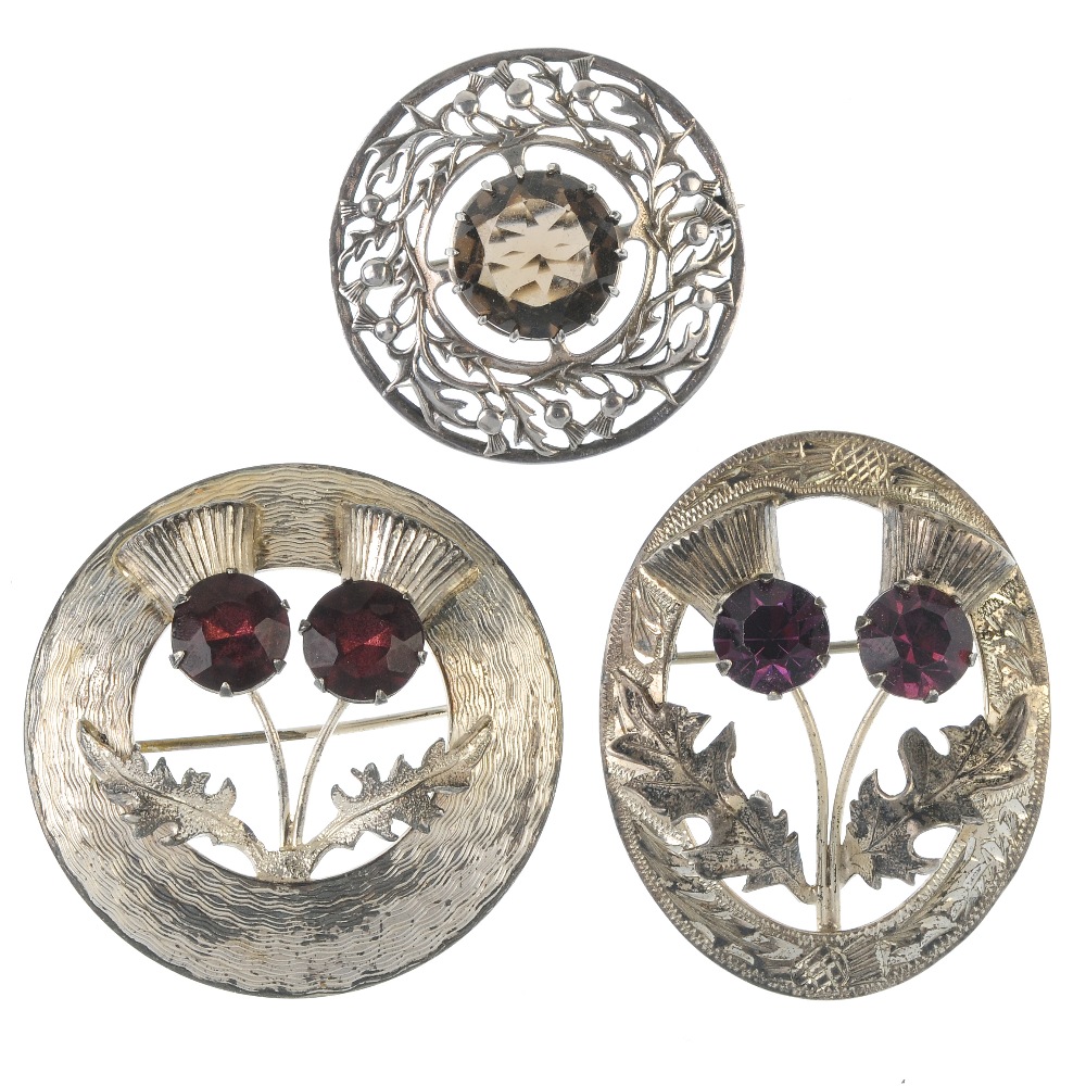 A selection of silver and white metal mainly Scottish designed jewellery. To include a Charles