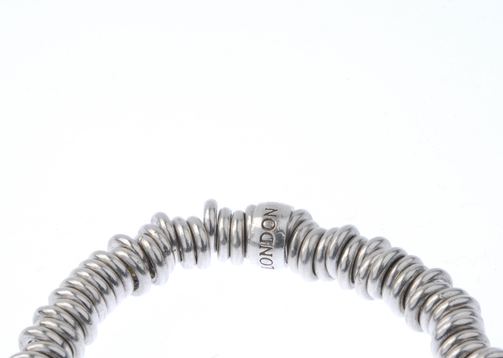 Five items of silver designer jewellery. To include two 'Sweetie' charm bracelets and a plain band - Image 8 of 9