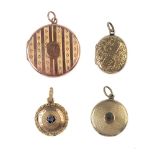 A selection of late 19th to early 20th century lockets and photograph pendants. To include a