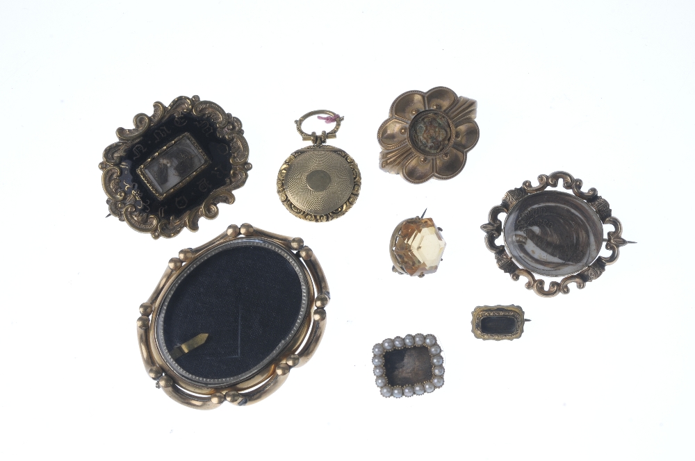 A selection of late 19th century jewellery. To include a miniature portrait brooch depicting a young - Image 3 of 3
