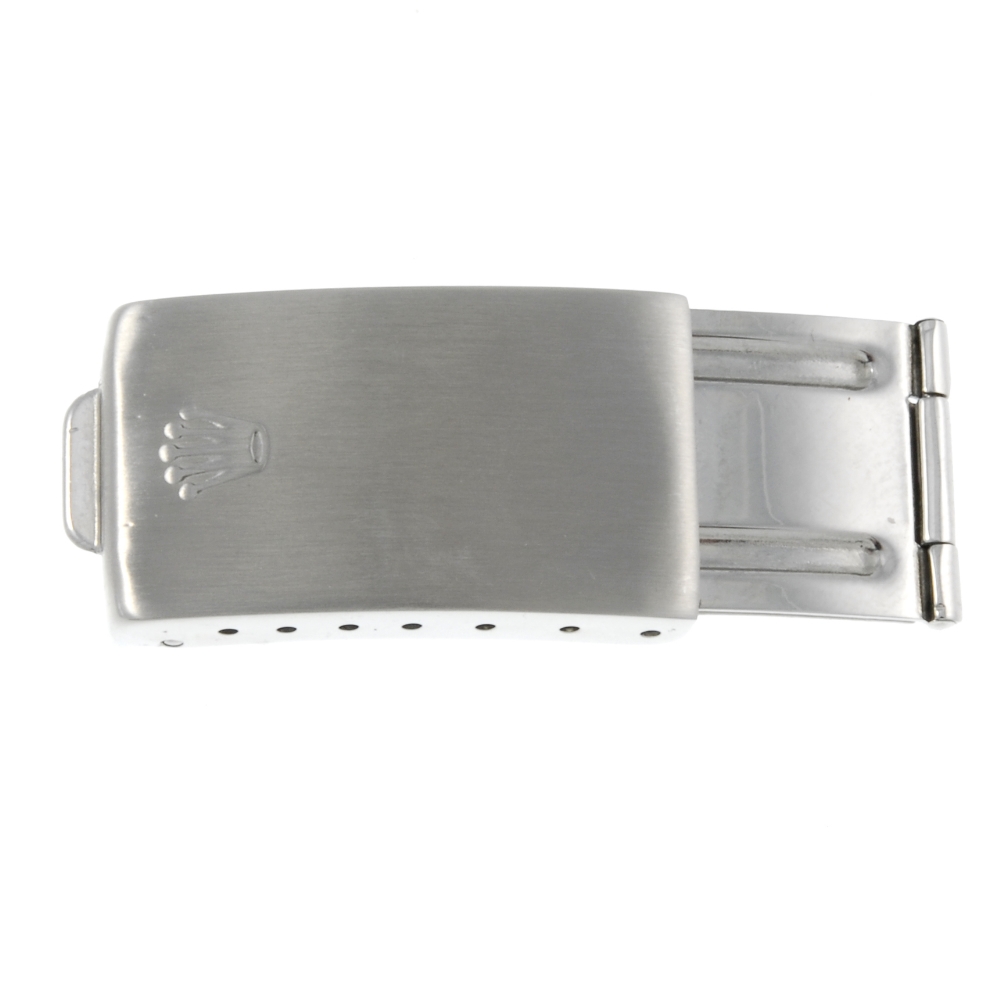 ROLEX - a stainless steel Oyster bracelet clasp. Recommended for spares and repair purposes only.