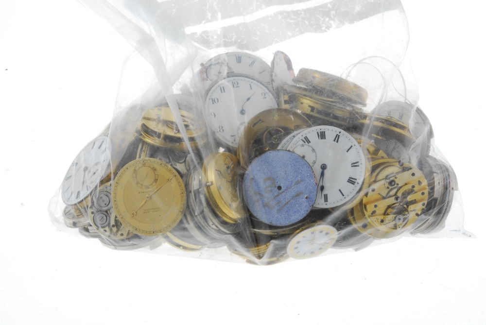 A bag of assorted pocket watch movements. All recommended for spare or repair purposes only. - Image 2 of 2