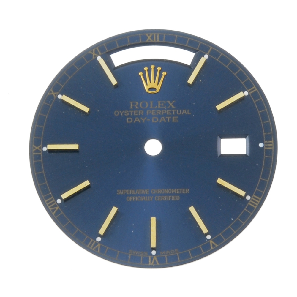 ROLEX - mixed group of parts to consist of a Rolex Oyster Perpetual Day-Date dial, two yellow