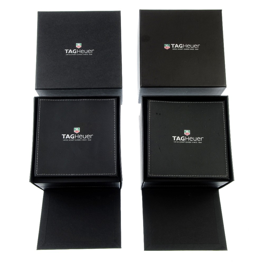 A selection of Tag Heuer watch boxes, some incomplete. Approximately 20.  Due to the quantity of