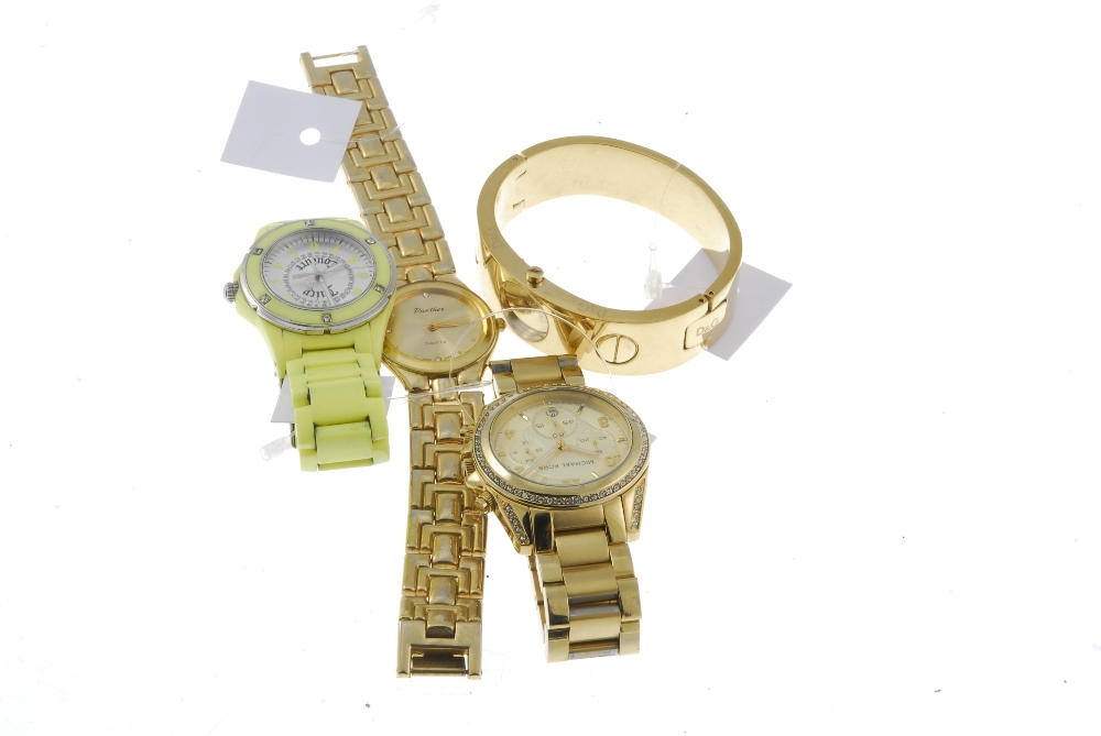 A small group of five bracelet watches, to include examples by Michael Kors, D&G, Trafalgar, Panther - Image 2 of 2