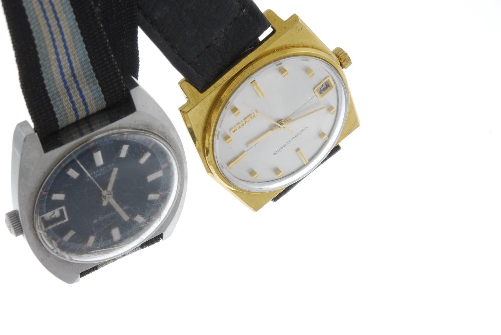 A group of five wrist watches, to include four examples by Sandoz and one by Citizen. All - Image 3 of 4