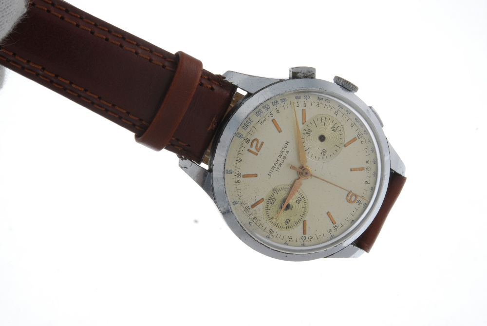 JUNGHANS - a gentleman's chronograph wrist watch. Base metal case with stainless steel case back. - Image 4 of 4