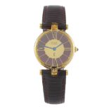 CARTIER - a Must De Cartier wrist watch. Gold plated silver case. Numbered 18 131132. Signed