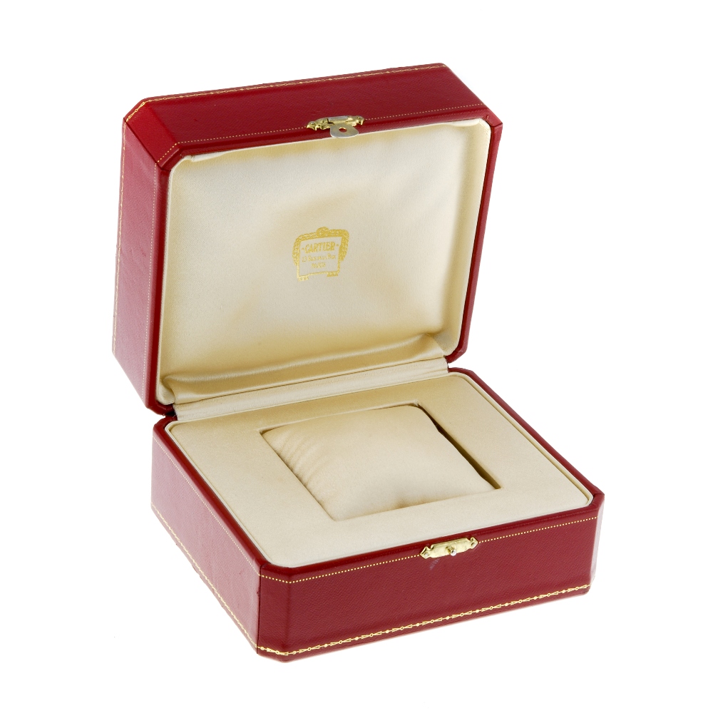 CARTIER - a watch box.  Box appears to show light marks and scratches commensurate with general use.