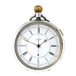 An open face centre seconds pocket watch. Silver case, hallmarked Chester 1905. Numbered 21035.