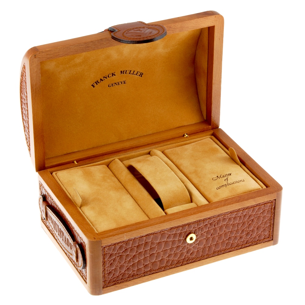 FRANCK MULLER - a complete watch box.  Inner box is in good condition with only minor marks. Outer