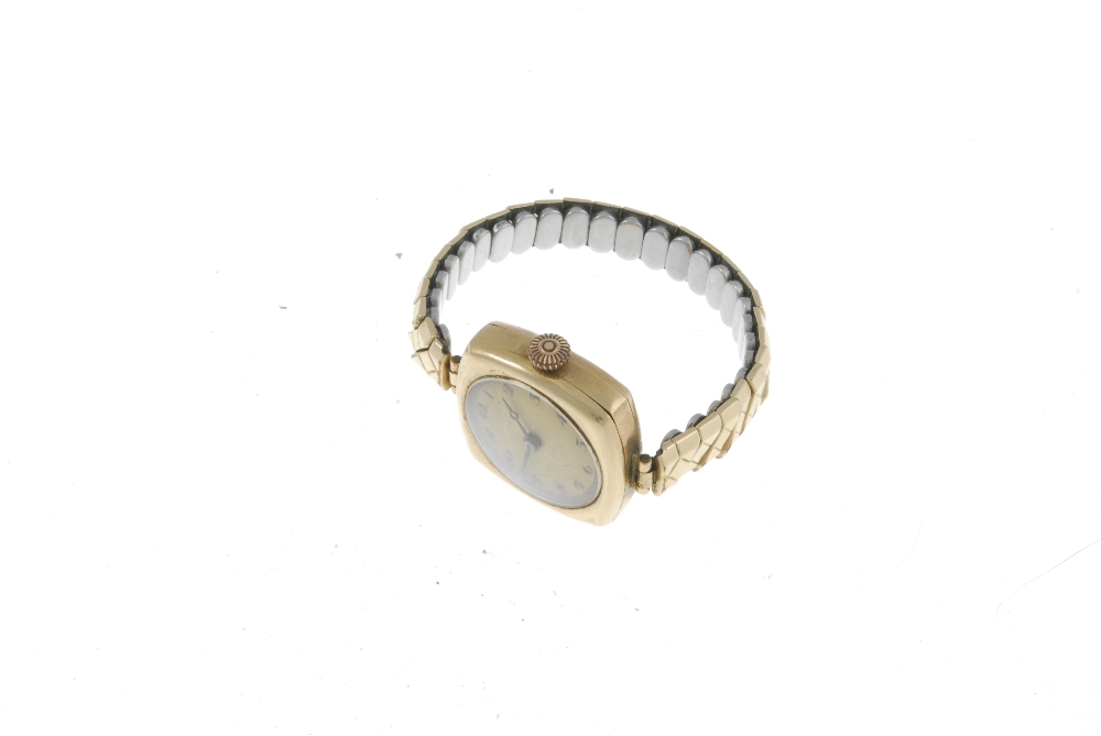 A lady's bracelet watch. 9ct yellow gold case, import hallmark London 1921. Unsigned manual - Image 2 of 3