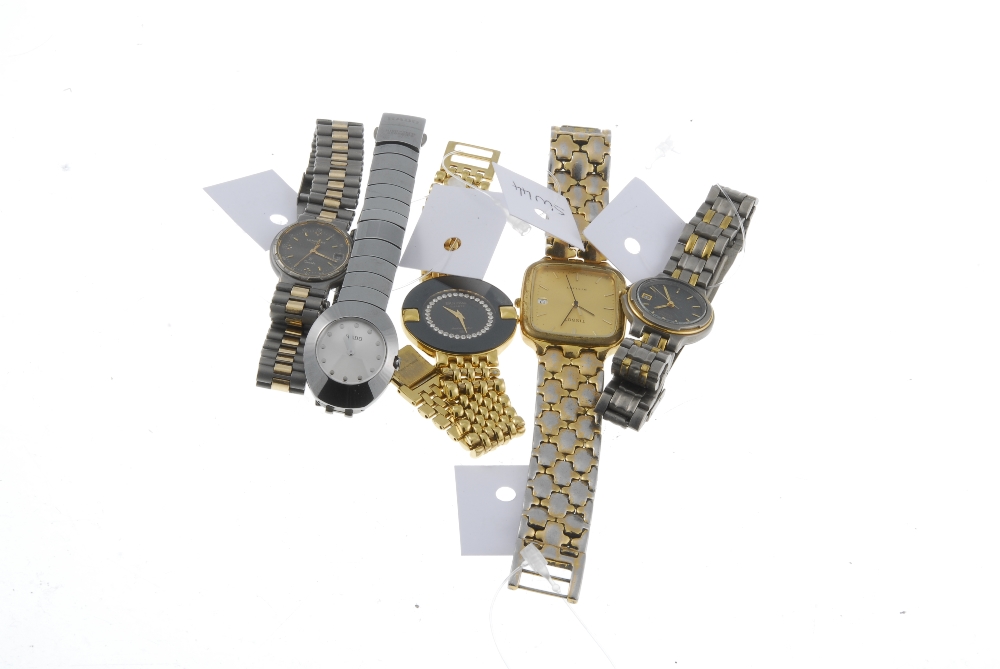A group of six watches to include bracelet and wrist watches. Examples by Bulova, Tissot, Rado and - Image 2 of 2