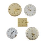 A selection of Omega watch movements, including both lady's and gentleman's examples, some