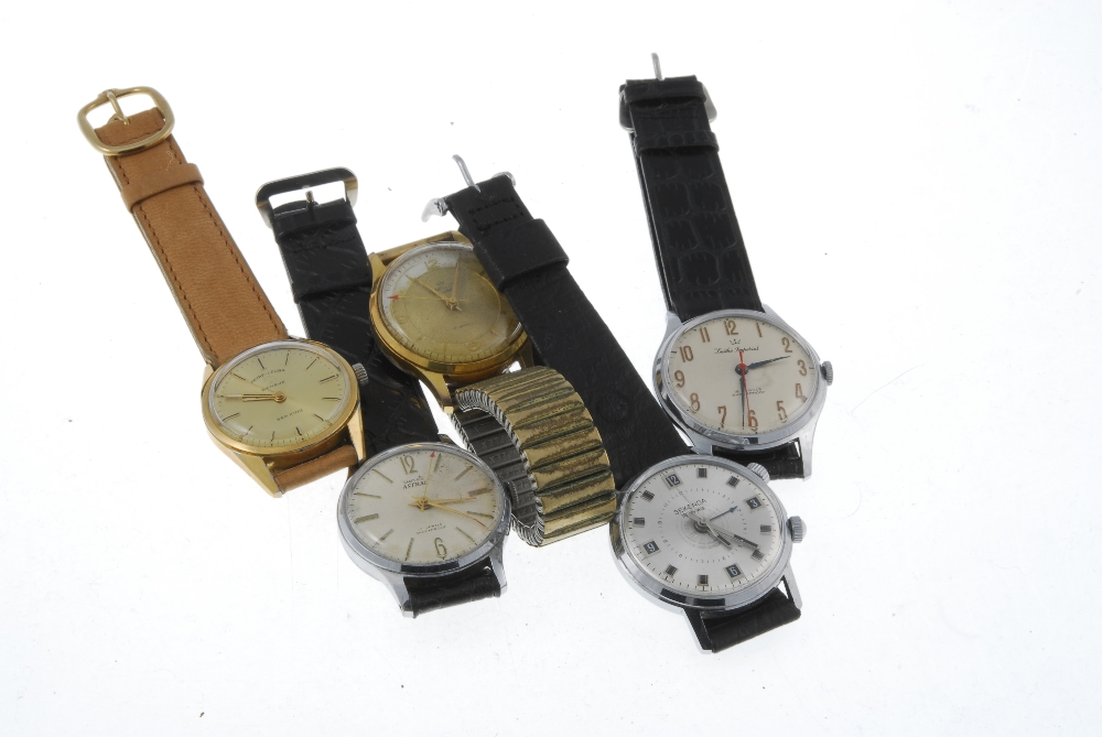A small group of six various gentleman's mechanical wrist watches, to include examples by Favre- - Image 2 of 2
