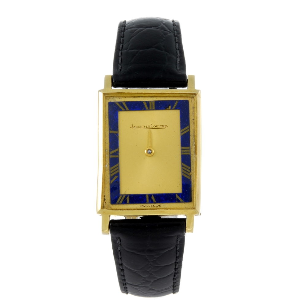 JAEGER-LECOULTRE - a gentleman's wrist watch. 18ct yellow gold case, import hallmarked London
