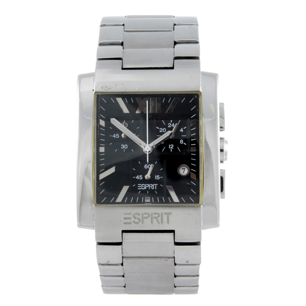 ESPIRIT - a gentleman's chronograph bracelet watch. Stainless steel case. Unsigned quartz