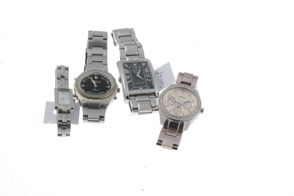 A small group of five bracelet watches, to include examples by Emporio Armani, DKNY and Fossil. - Image 2 of 2