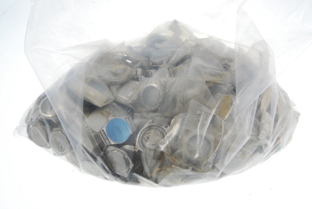 A bag of assorted stainless steel and bi-colour watch cases the majority of which are Seiko. To - Image 2 of 2