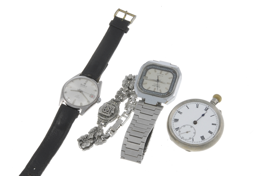A group of five assorted watches and a pocket watch, to include an example by TW Steel and Stark. - Image 3 of 3