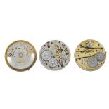 A group of watch movements. All recommended for spares and repair purposes only. Approximately