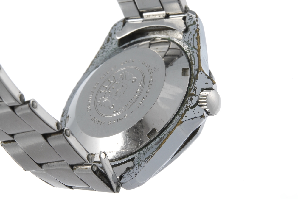 MARINE-STAR - a gentleman's bracelet watch. Base metal case with calibrated bezel and stainless - Image 3 of 4