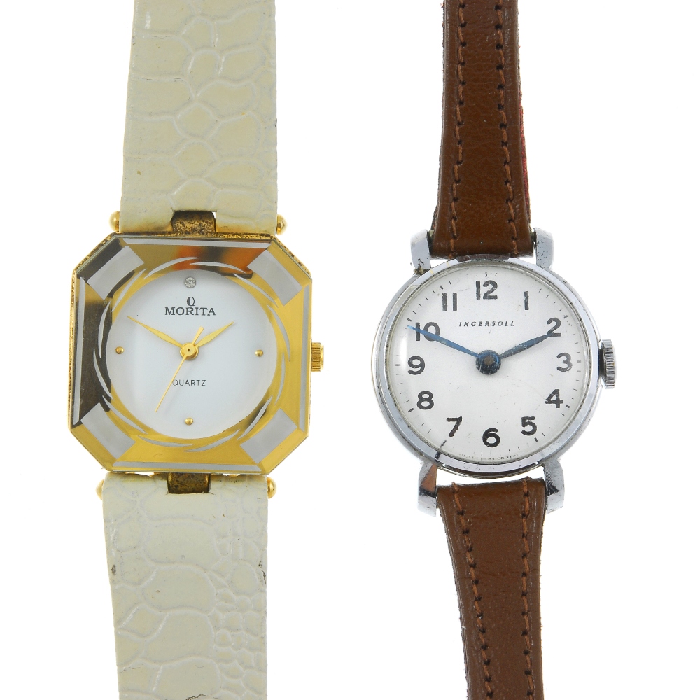 Group of ten assorted watches and two white metal pocket watches. All recommended for spare or